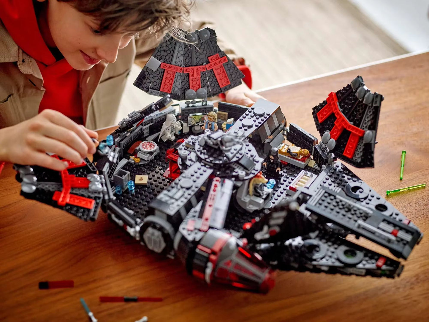 In Stock Falcon Compatible Legoing Stsr 75389 Wars Millennium Dark Spaceship Bricks Building Block  4
