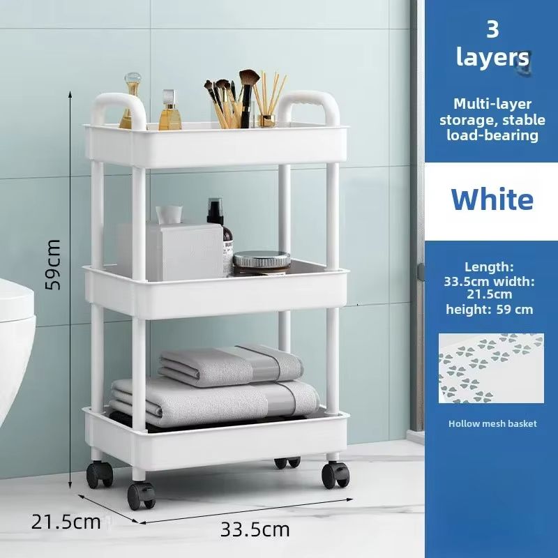 3Tier Rolling Utility Cart For Kitchen Bathroom  Craft  Mobile Storage Organizer With Reinforced Ha 9