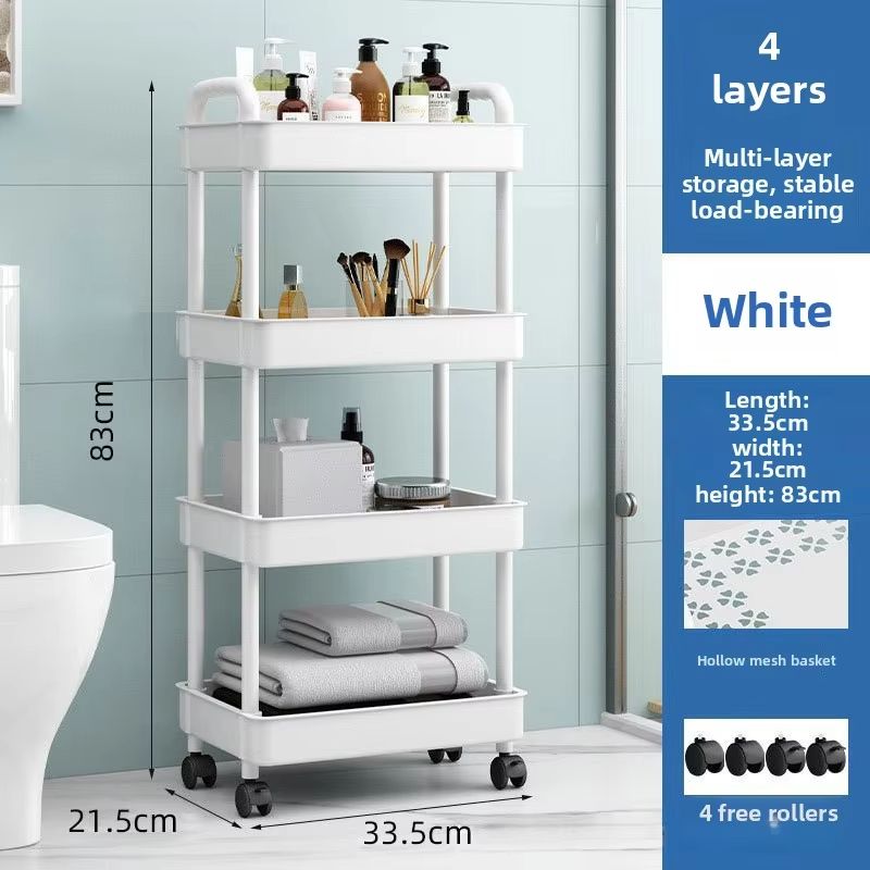 3Tier Rolling Utility Cart For Kitchen Bathroom  Craft  Mobile Storage Organizer With Reinforced Ha 6