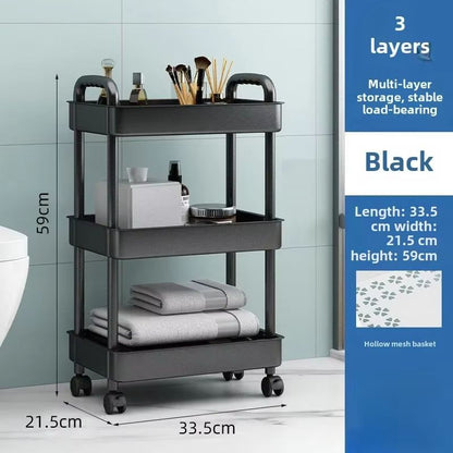 3Tier Rolling Utility Cart For Kitchen Bathroom  Craft  Mobile Storage Organizer With Reinforced Ha 10