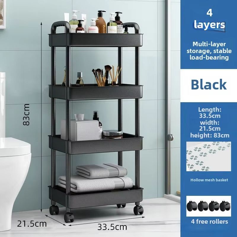 3Tier Rolling Utility Cart For Kitchen Bathroom  Craft  Mobile Storage Organizer With Reinforced Ha 12