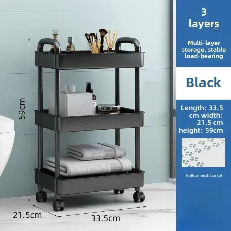 3Tier Rolling Utility Cart For Kitchen Bathroom  Craft  Mobile Storage Organizer With Reinforced Ha 14