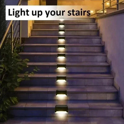Solar Outdoor LED Step Lights Waterproof Deck Lamps For Garden Patio Fence Stair Decoration 2