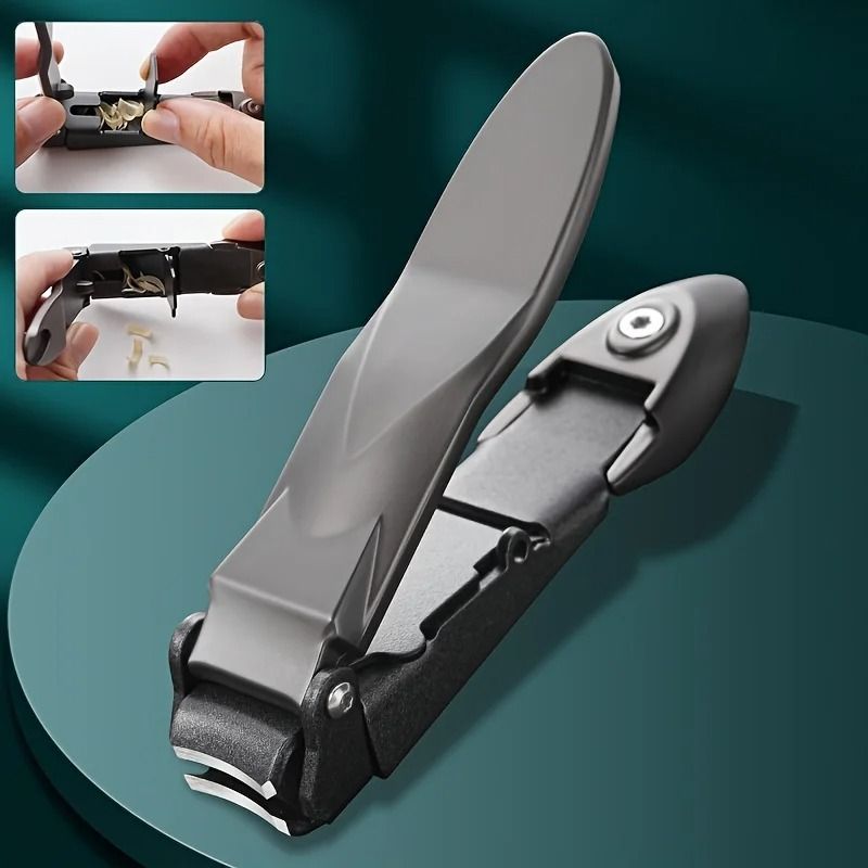 Heavy Duty SelfCatching Nail Clippers With Ergonomic Grip And BuiltIn Nail Collector For Men 3