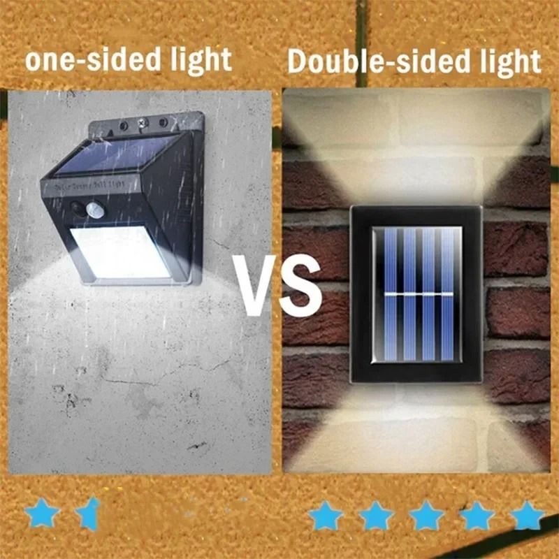 Solar Powered Up And Down Outdoor Wall Lights For Garden Pathway Waterproof Decorative LED Street L 4