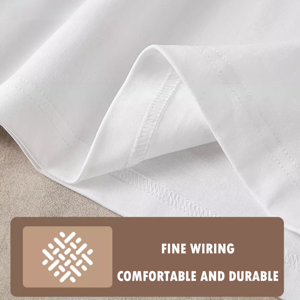 Men Heavy Oversized Plain T-Shirt Cotton Summer Casual Short Sleeve Solid Color Tee, High Quality Trendy White Top