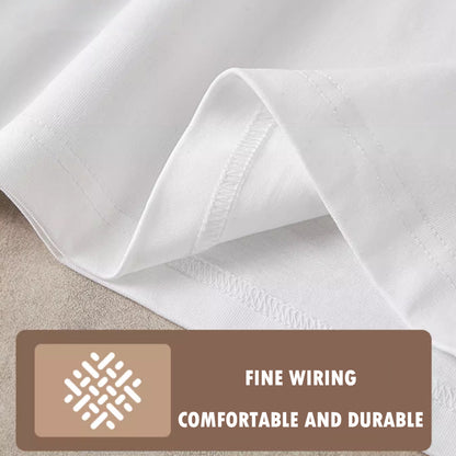 Men Heavy Oversized Plain T-Shirt Cotton Summer Casual Short Sleeve Solid Color Tee, High Quality Trendy White Top