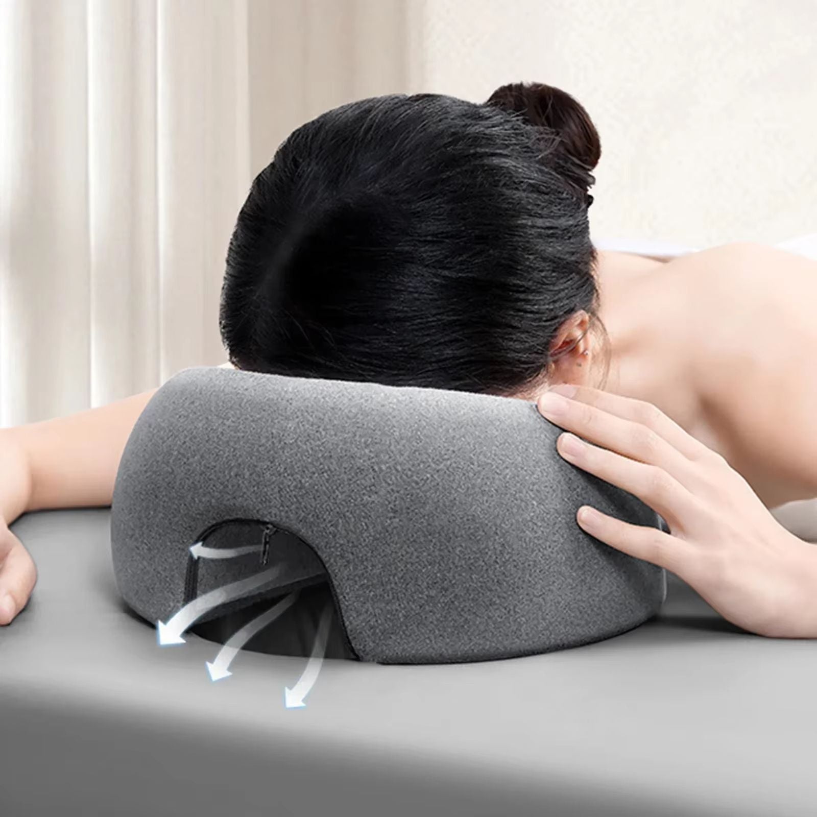 Face Down Pillow Desk Nap Pillow Prone Resting Comfort Memory Foam Ergonomics Home Massage Headrest 1