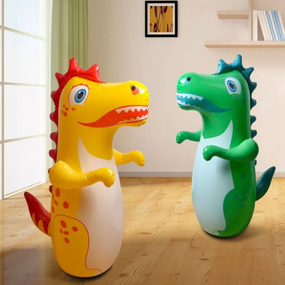 Inflatable Standing Punching Bag For Kids And Adults  Dinosaur Design Tumbler Toy For Outdoor Sport 2