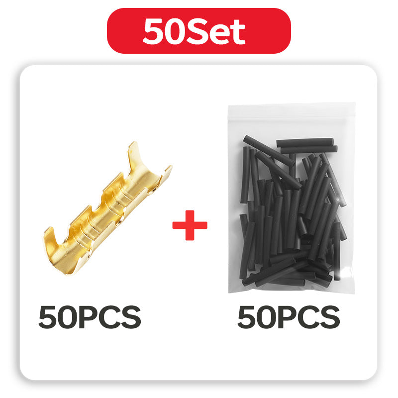 U Shaped Crimp Terminals and Heat Shrink Tube Kit, Electrical Wire Connectors for Quick Wiring Repair
