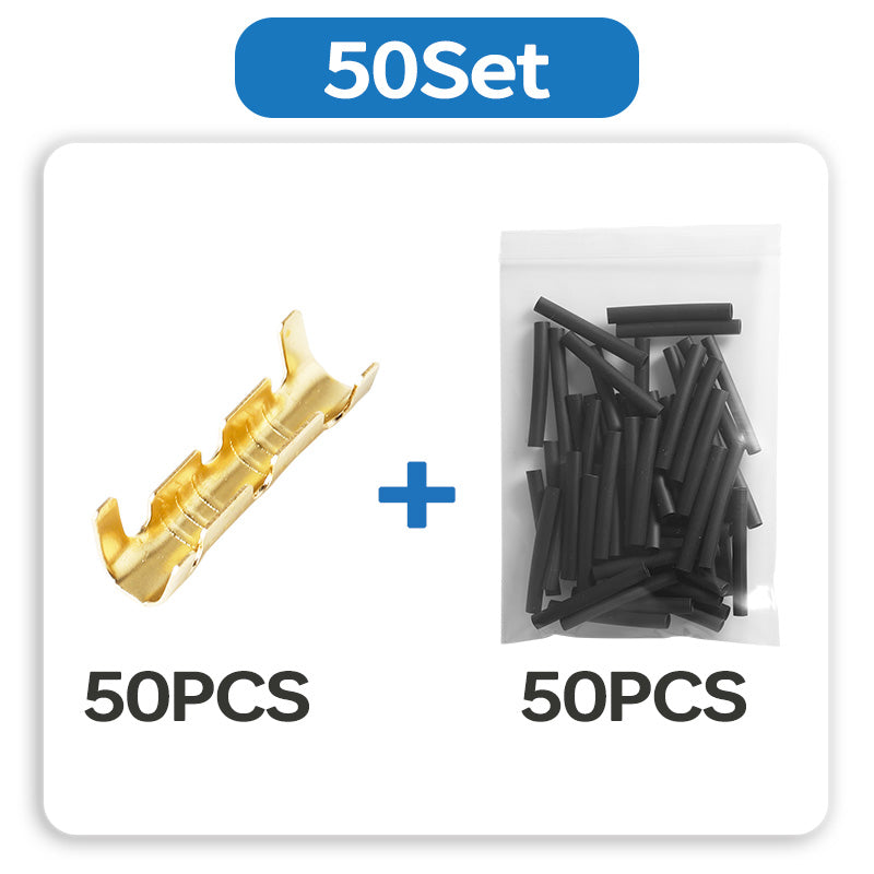 U Shaped Crimp Terminals and Heat Shrink Tube Kit, Electrical Wire Connectors for Quick Wiring Repair