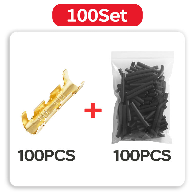 U Shaped Crimp Terminals and Heat Shrink Tube Kit, Electrical Wire Connectors for Quick Wiring Repair