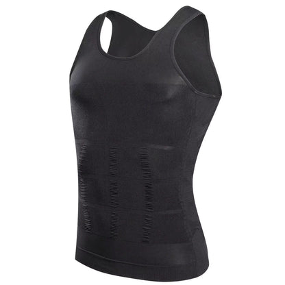 YBFDO Men Body Shaper Slimming Compression Vest Undershirt Seamless Waist Trainer Tank Top Belly Co 2