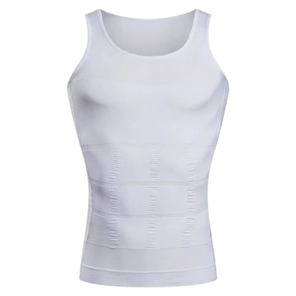 YBFDO Men Body Shaper Slimming Compression Vest Undershirt Seamless Waist Trainer Tank Top Belly Co 7