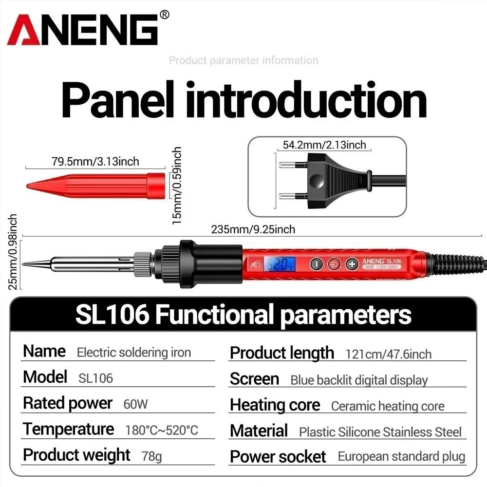 Adjustable Temperature Electric Soldering Iron Kit For Precise Welding And Repair With Pencil Tip A 5