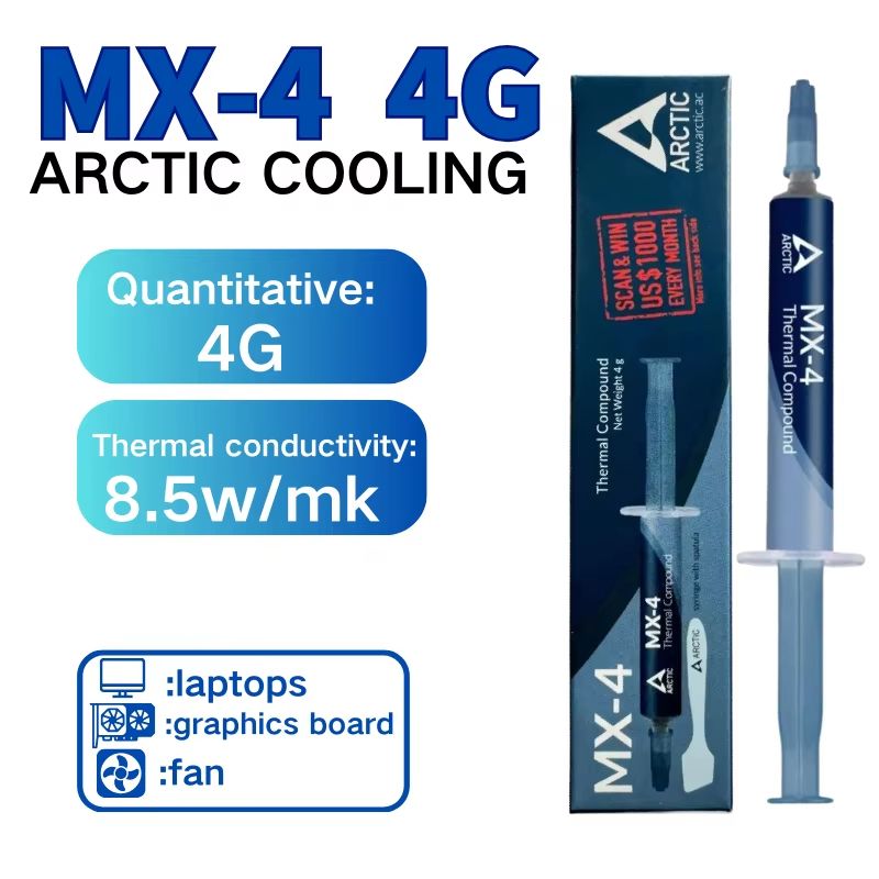 MX4 Thermal Paste Processor MX-4 4g 8.5W/M-k For CPU GPU Printer HeatSink Cooling Cooler Thermal Grease Compound Silicon