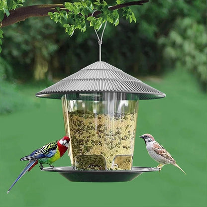 Outdoor Hanging Bird Feeder Gazebo Style with Rope for Wild Birds and Garden Decor