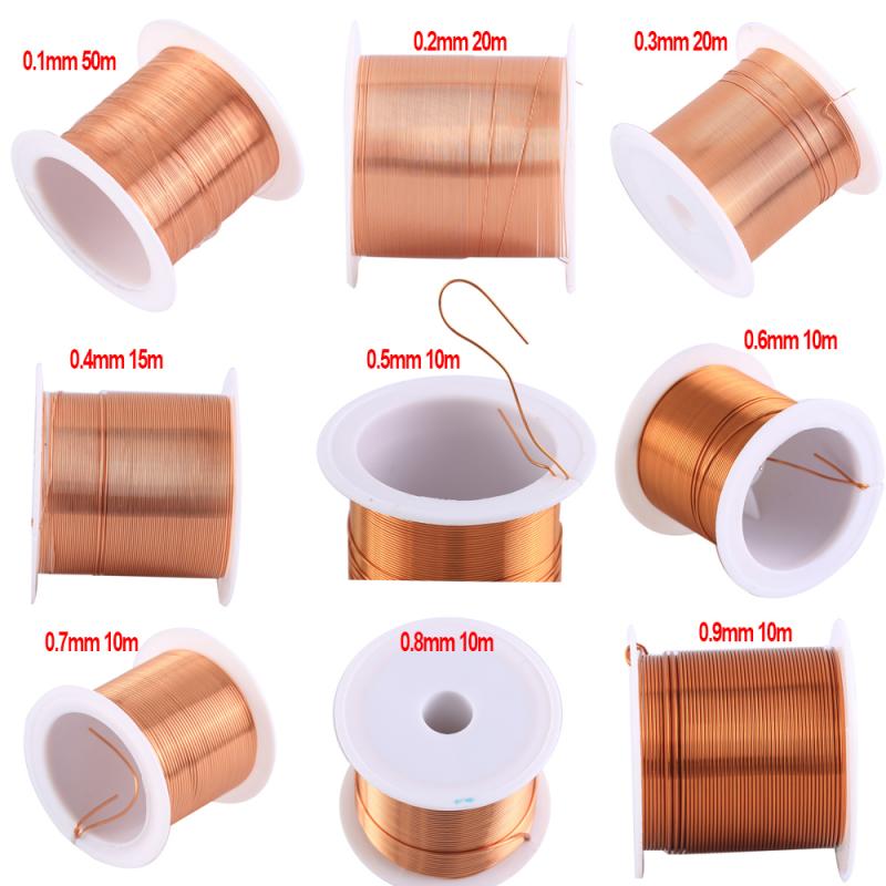 Enameled Magnet Copper Wire Coil Winding Cable, Lacquered Copper Wire for Transformer Motor Soldering Projects