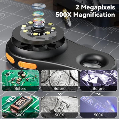500X Digital Microscope With Light For Electronics Coins Jewelry And Watch Repair 4