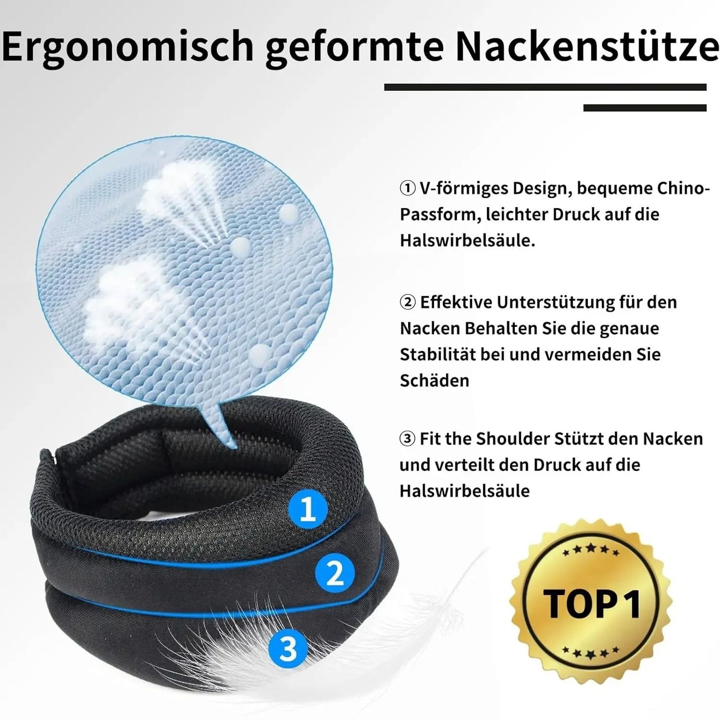 Neck Brace Support Pillow For Snoring Relief And Neck Pain Comfort 4