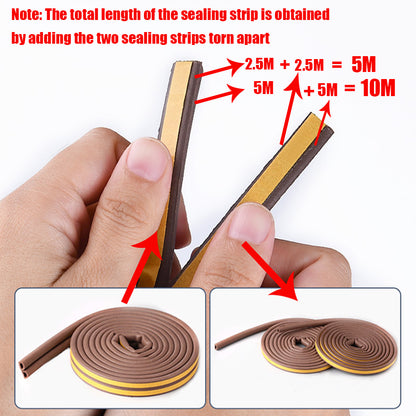 Self-Adhesive, Acoustic Foam Door Window Seal Strip, DIEP Rubber Weatherstrip for Insulation, Windproofing & Soundproof