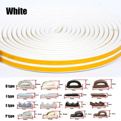 Self-Adhesive, Acoustic Foam Door Window Seal Strip, DIEP Rubber Weatherstrip for Insulation, Windproofing & Soundproof