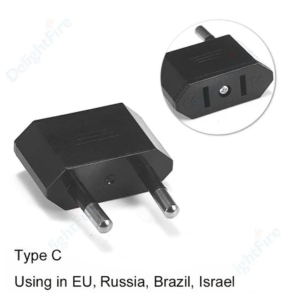 Plug Adapter, Travel Power Converter Euro Socket Electrical Outlet Charger for American to European Use