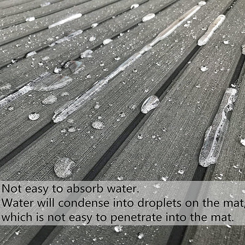 Customizable EVA Foam Boat Decking Sheet Mat, Anti-Skid Faux Teak Yacht Marine Flooring Pad, Self-Adhesive Accessories