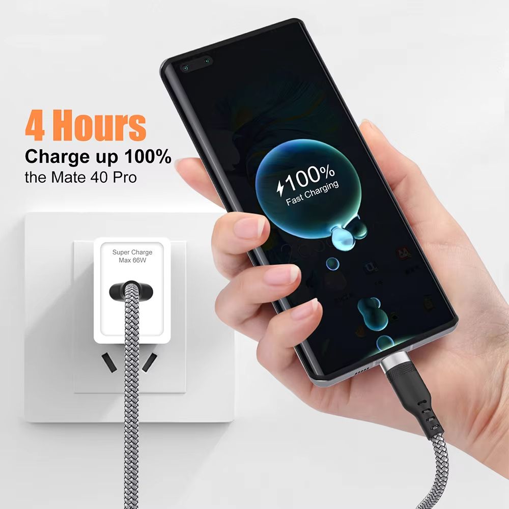 Ultra-Fast USB Type-C Super Charging Cable – 6A Power Delivery for Huawei, OnePlus, Xiaomi & More