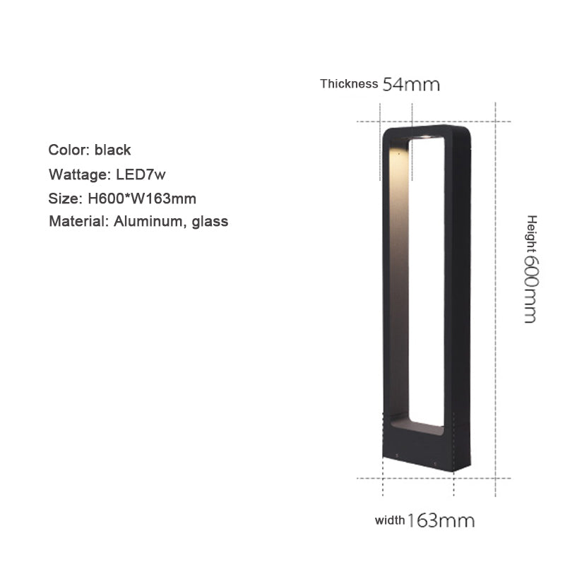 LED Garden Lights Lawn Lamp IP65 Waterproof 7W Modern Aluminum Pillar Light for Outdoor Courtyard & Villa Landscape
