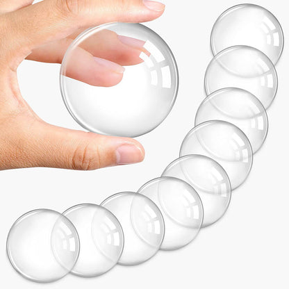 Self-Adhesive Round Transparent Silicone Door Stopper Wall Protector, Non-slip Muffler Plug for Handle Impact Protection