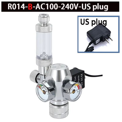 DIY Aquarium CO2 Regulator Kit With Electromagnetic Valve  Bubble Counter  Precise CO2 Control For  11