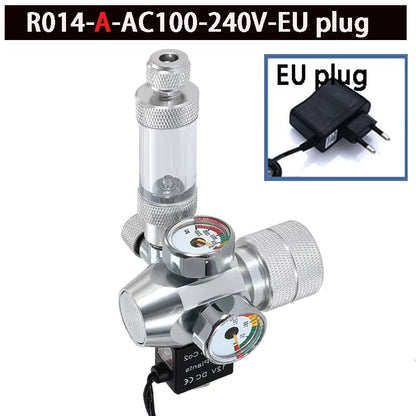 DIY Aquarium CO2 Regulator Kit With Electromagnetic Valve  Bubble Counter  Precise CO2 Control For  6