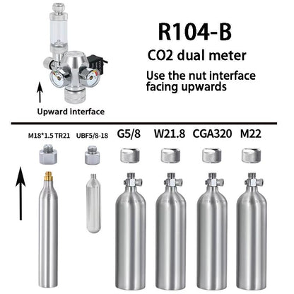 DIY Aquarium CO2 Regulator Kit With Electromagnetic Valve  Bubble Counter  Precise CO2 Control For  1