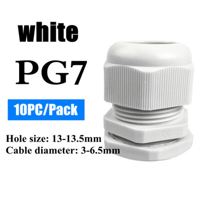 Waterproof Nylon Cable Gland Connector Joint, Cable Entry Fitting for Electrical Boxes, Panels, and Junction Enclosure