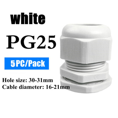 Waterproof Nylon Cable Gland Connector Joint, Cable Entry Fitting for Electrical Boxes, Panels, and Junction Enclosure