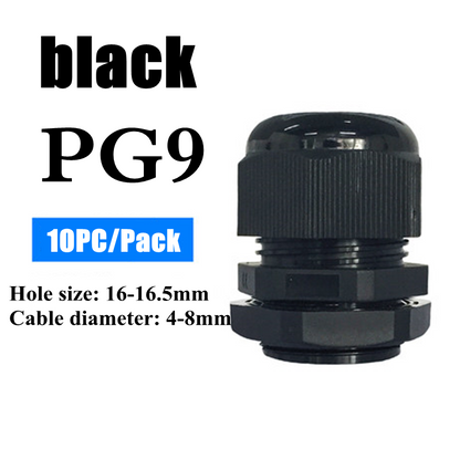 Waterproof Nylon Cable Gland Connector Joint, Cable Entry Fitting for Electrical Boxes, Panels, and Junction Enclosure