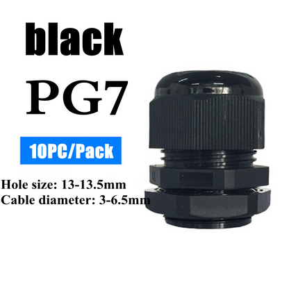 Waterproof Nylon Cable Gland Connector Joint, Cable Entry Fitting for Electrical Boxes, Panels, and Junction Enclosure