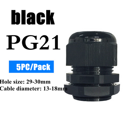 Waterproof Nylon Cable Gland Connector Joint, Cable Entry Fitting for Electrical Boxes, Panels, and Junction Enclosure