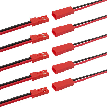Mini JST 2 Pin Plug Jack Connector Cable Set, Male Female Electronic JST