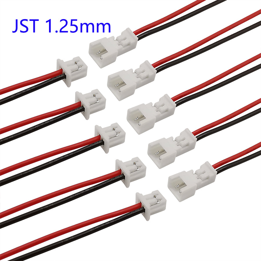 Mini JST 2 Pin Plug Jack Connector Cable Set, Male Female Electronic JST