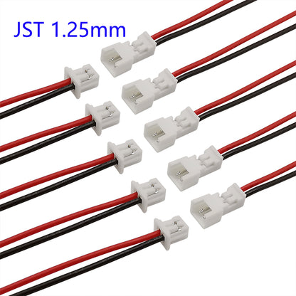 Mini JST 2 Pin Plug Jack Connector Cable Set, Male Female Electronic JST