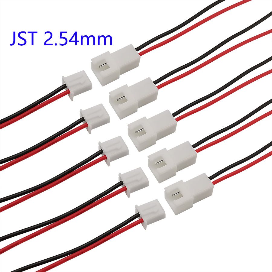 Mini JST 2 Pin Plug Jack Connector Cable Set, Male Female Electronic JST