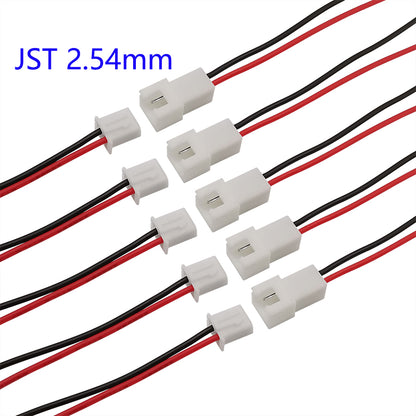 Mini JST 2 Pin Plug Jack Connector Cable Set, Male Female Electronic JST