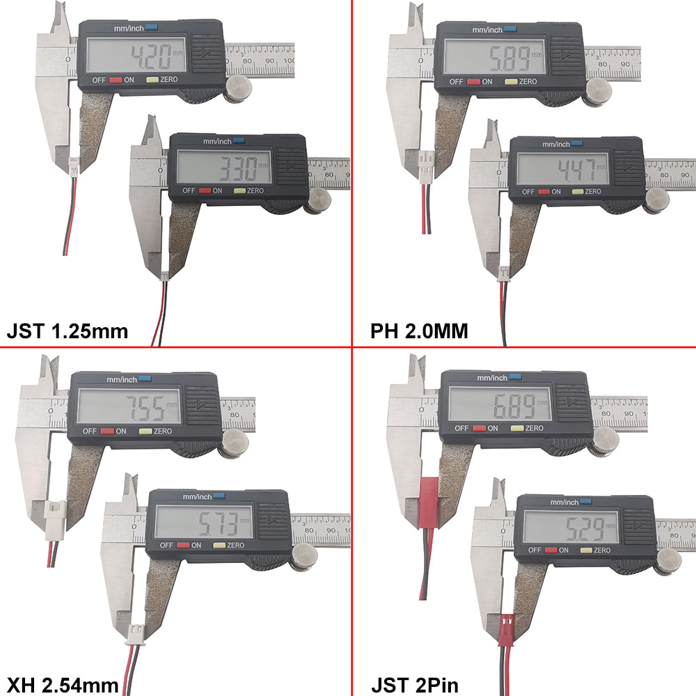 Mini JST 2 Pin Plug Jack Connector Cable Set, Male Female Electronic JST