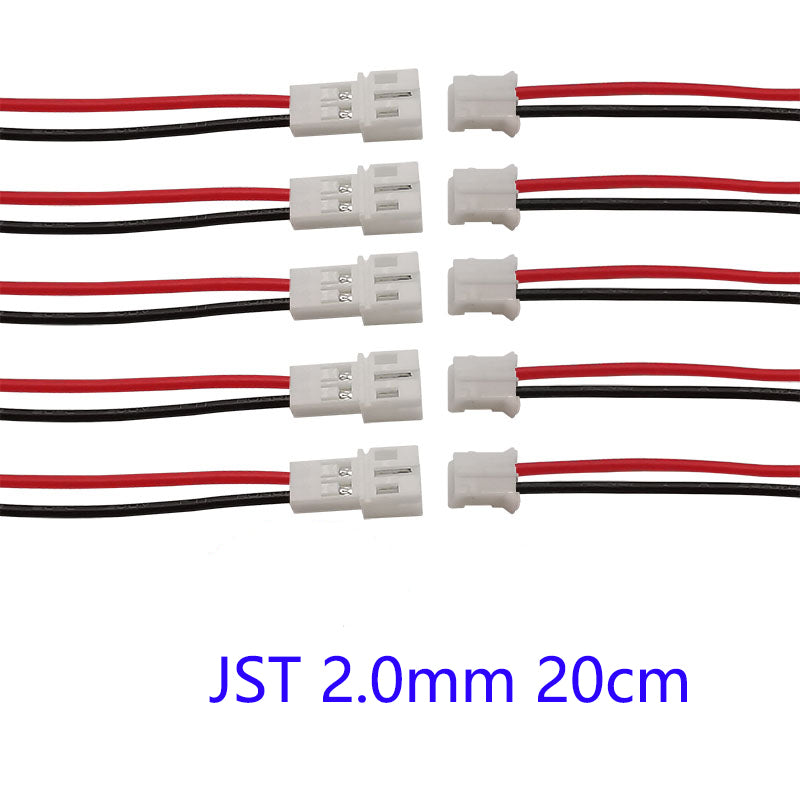 Mini JST 2 Pin Plug Jack Connector Cable Set, Male Female Electronic JST