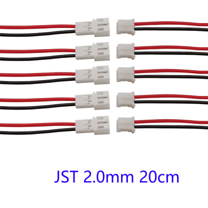 Mini JST 2 Pin Plug Jack Connector Cable Set, Male Female Electronic JST