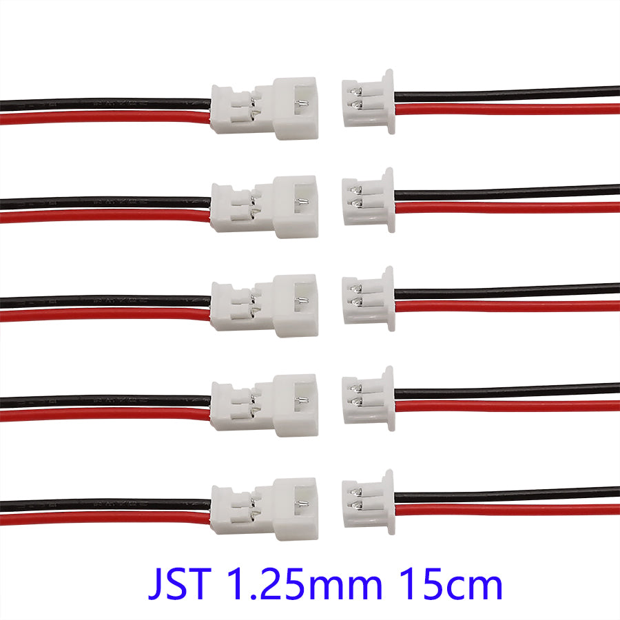 Mini JST 2 Pin Plug Jack Connector Cable Set, Male Female Electronic JST
