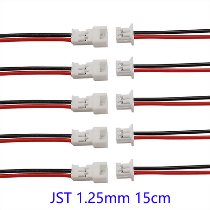 Mini JST 2 Pin Plug Jack Connector Cable Set, Male Female Electronic JST