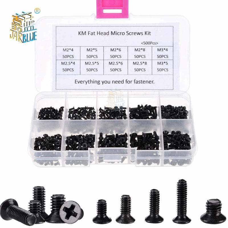 Laptop Notebook Screws Set, Flat Head Phillips Screws Kit for Small Computer & Electronics Repair